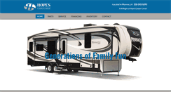Desktop Screenshot of hopescampers.com
